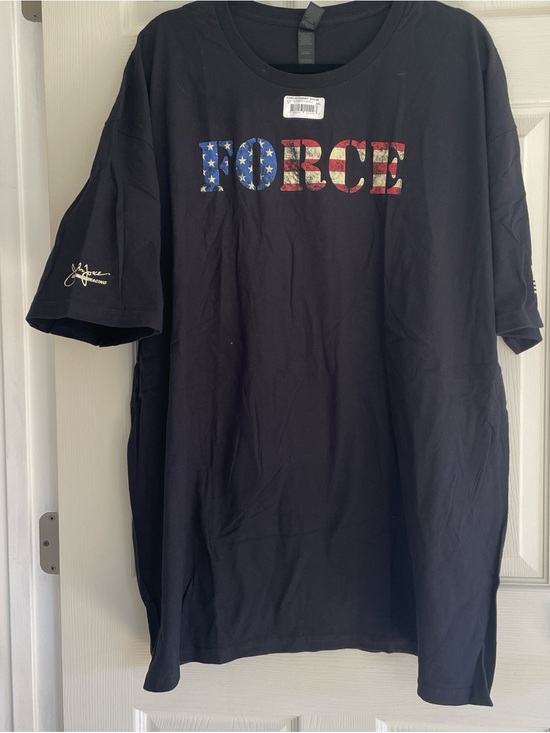 Gildan Other - John force racing Men's Black 'FORCE' Graphic Tee - Patriotic Print